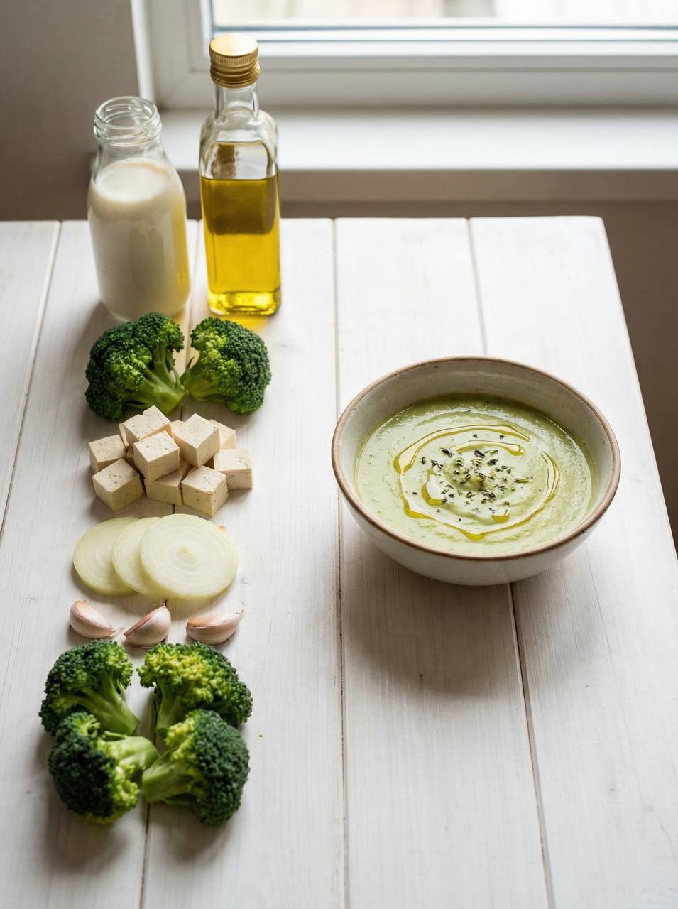Brokkoli-Tofu-Cremesuppe