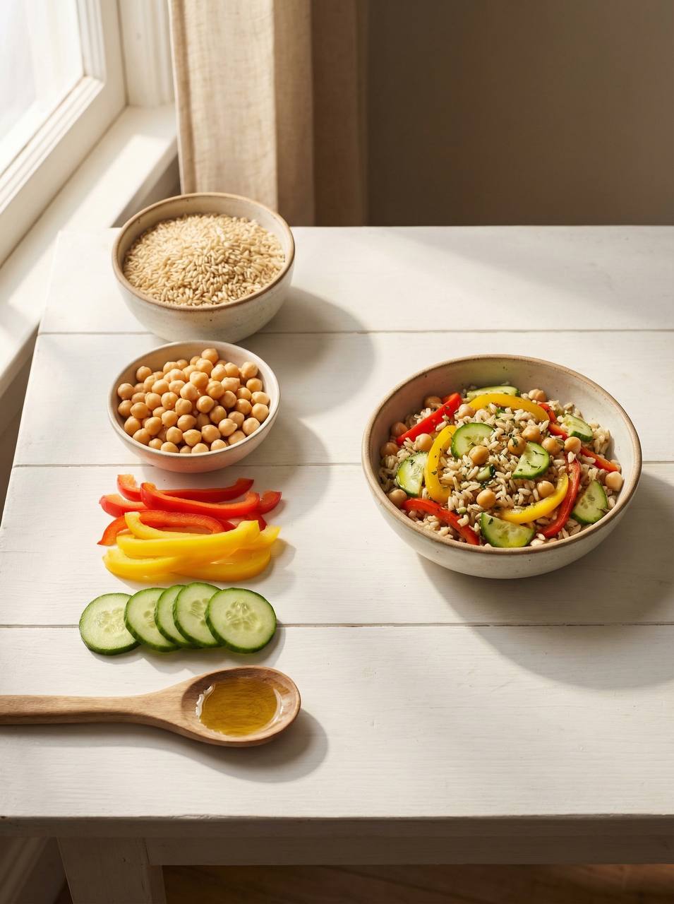 Rice with Vegetables and Chickpeas